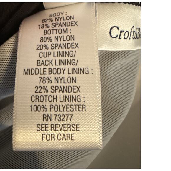 Croft & Barrow Womens Swimsuit Sz 18W Black White‎ Tan Tummy Slimming NEW - Picture 8 of 8